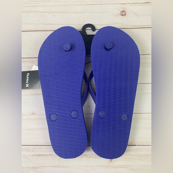 Hurley Womens Flip Flops Signal Blue Water Color New - Picture 2 of 3